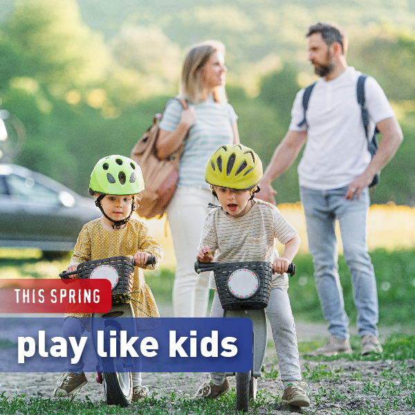 This spring play like kids mobile banner